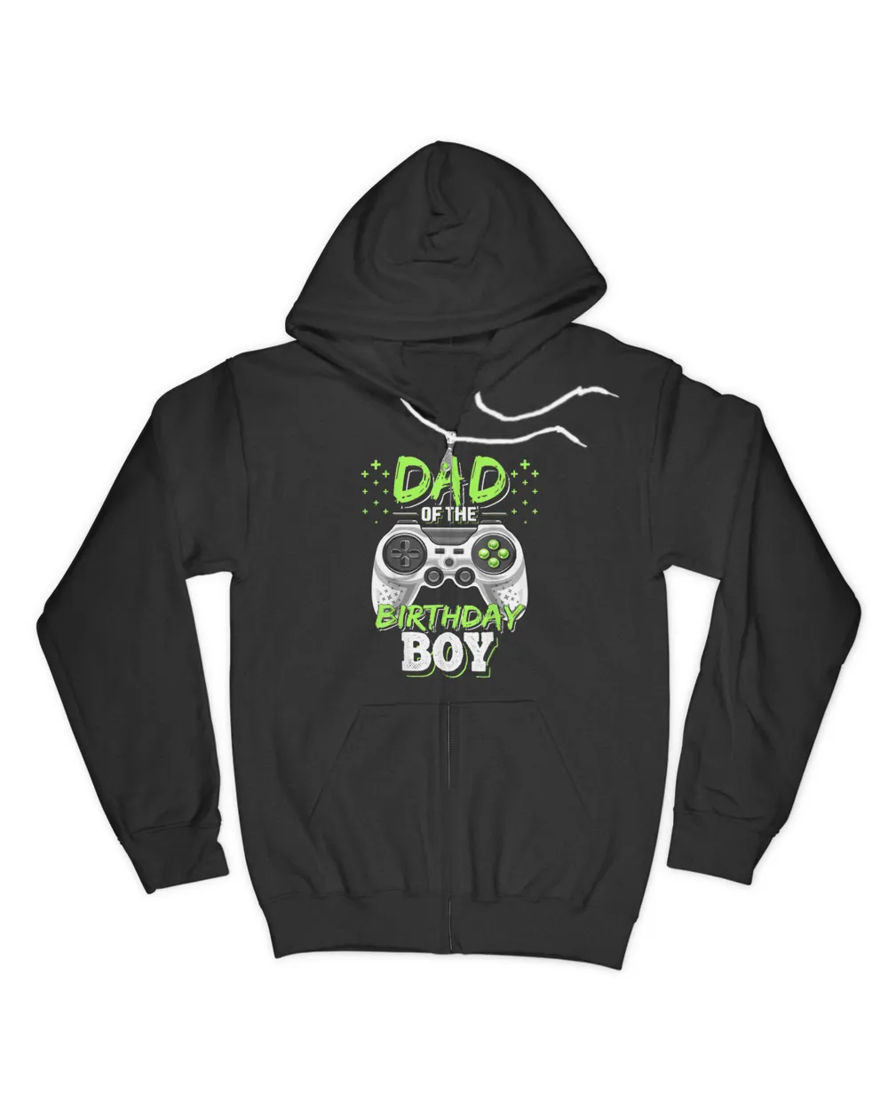 Mens Dad of the Birthday Boy Matching Video Gamer Birthday Party T-Shirt Men's Zip Hoodie black s