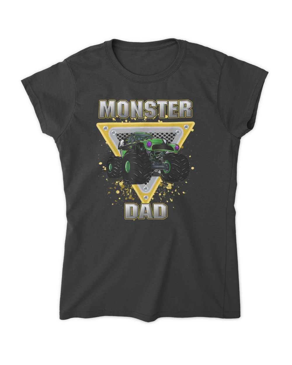 Monster Truck Dad T-Shirt Women's Soft Style Fitted T-Shirt black s