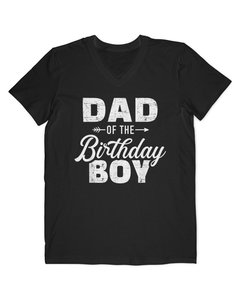 Dad of the birthday boy matching family party T-Shirt Men's V-Neck T-Shirt black s