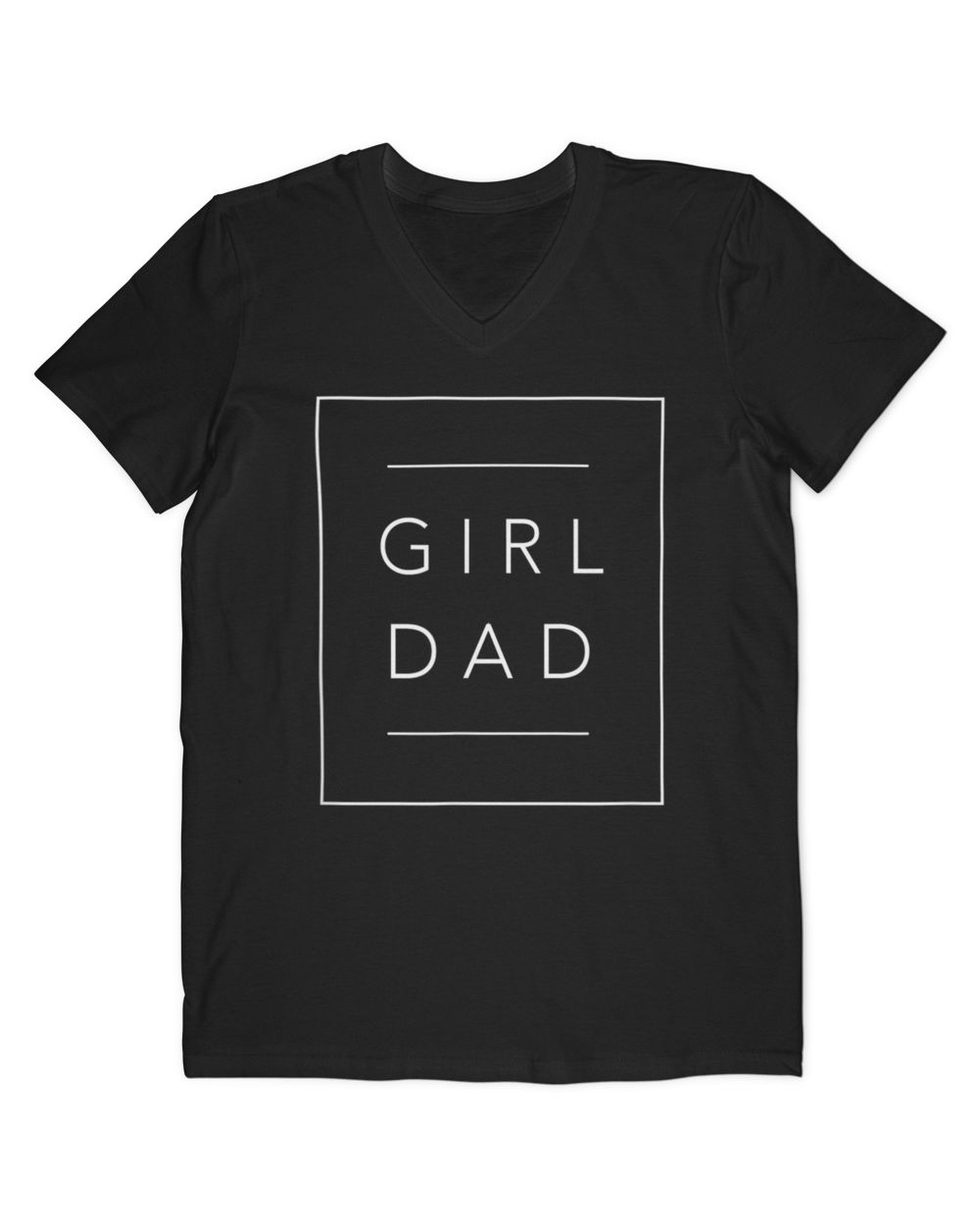 Father of Girls Tee, Proud New Girl Dad T-Shirt Men's V-Neck T-Shirt black s