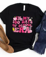 In My 100 Days Of School Era Teacher 100th Day Of School T Shirt Unisex Standard T-Shirt black s