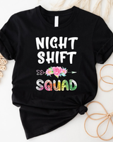 Night Shift Squad Shirt Night Shift Matching Nurse T Shirt Unisex Standard T-Shirt black s