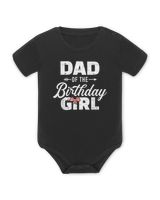 Mens Dad of the birthday daughter girl matching family T-Shirt Baby Bodysuit - EU black 3m