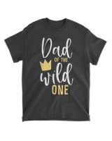Dad of the Wild One Shirt 1st Birthday First Thing Daddy Tee Unisex Standard T-Shirt black s
