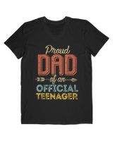 Proud Dad of Official Teenager 13th Birthday 13 Yrs Old T-Shirt Men's V-Neck T-Shirt black s