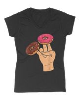 Two In The Pink One In The Stink Funny Shocker Gift T-Shirt Women's V-Neck T-Shirt black s
